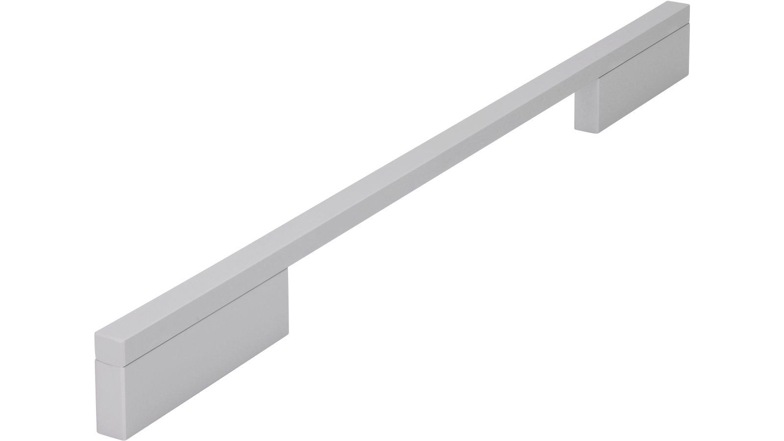 Griff Wendlingen Aluminium silber natur matt - 348 mm lang  vor weißem Hintergrund