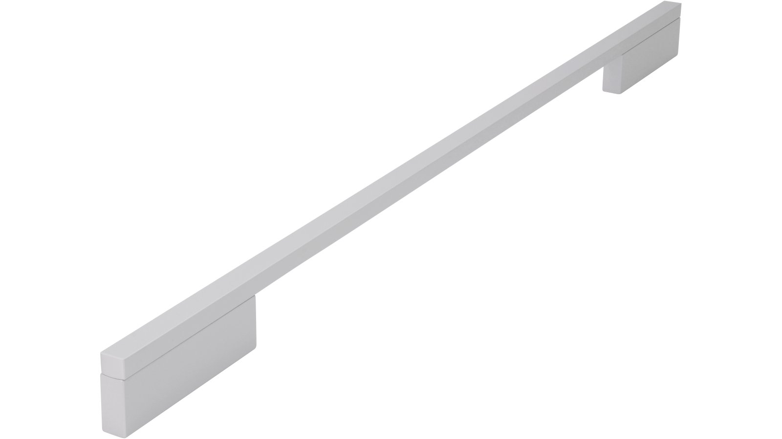 Griff Wendlingen Aluminium silber natur matt - 476 mm lang  vor weißem Hintergrund