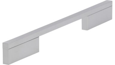 Griff Wendlingen Aluminium chrom glänzend - 284 mm lang  vor weißem Hintergrund