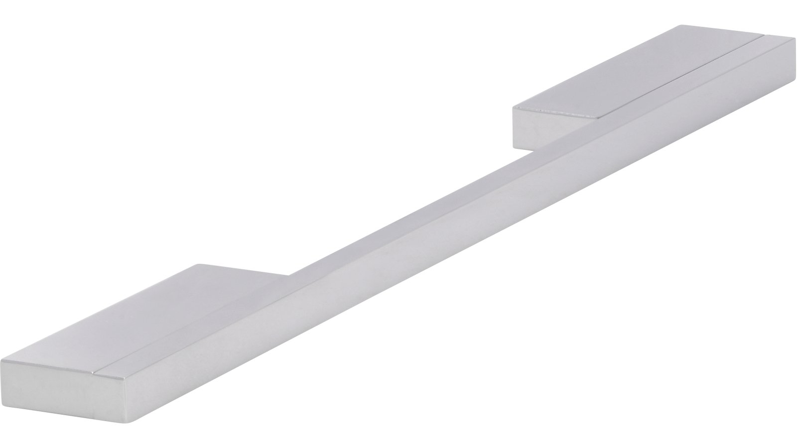 Griff Wendlingen Aluminium chrom glänzend - 284 mm lang  vor weißem Hintergrund