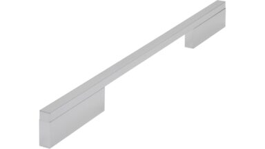 Griff Wendlingen Aluminium chrom glänzend - 316 mm lang vor weißem Hintergrund