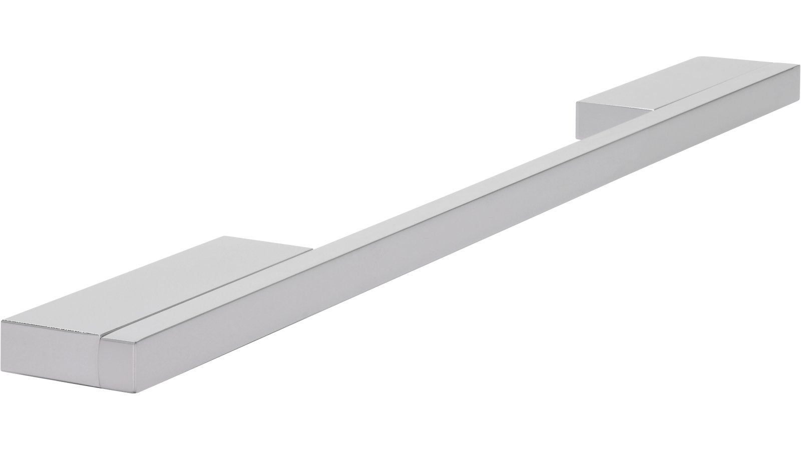 Griff Wendlingen Aluminium chrom glänzend - 316 mm lang  vor weißem Hintergrund