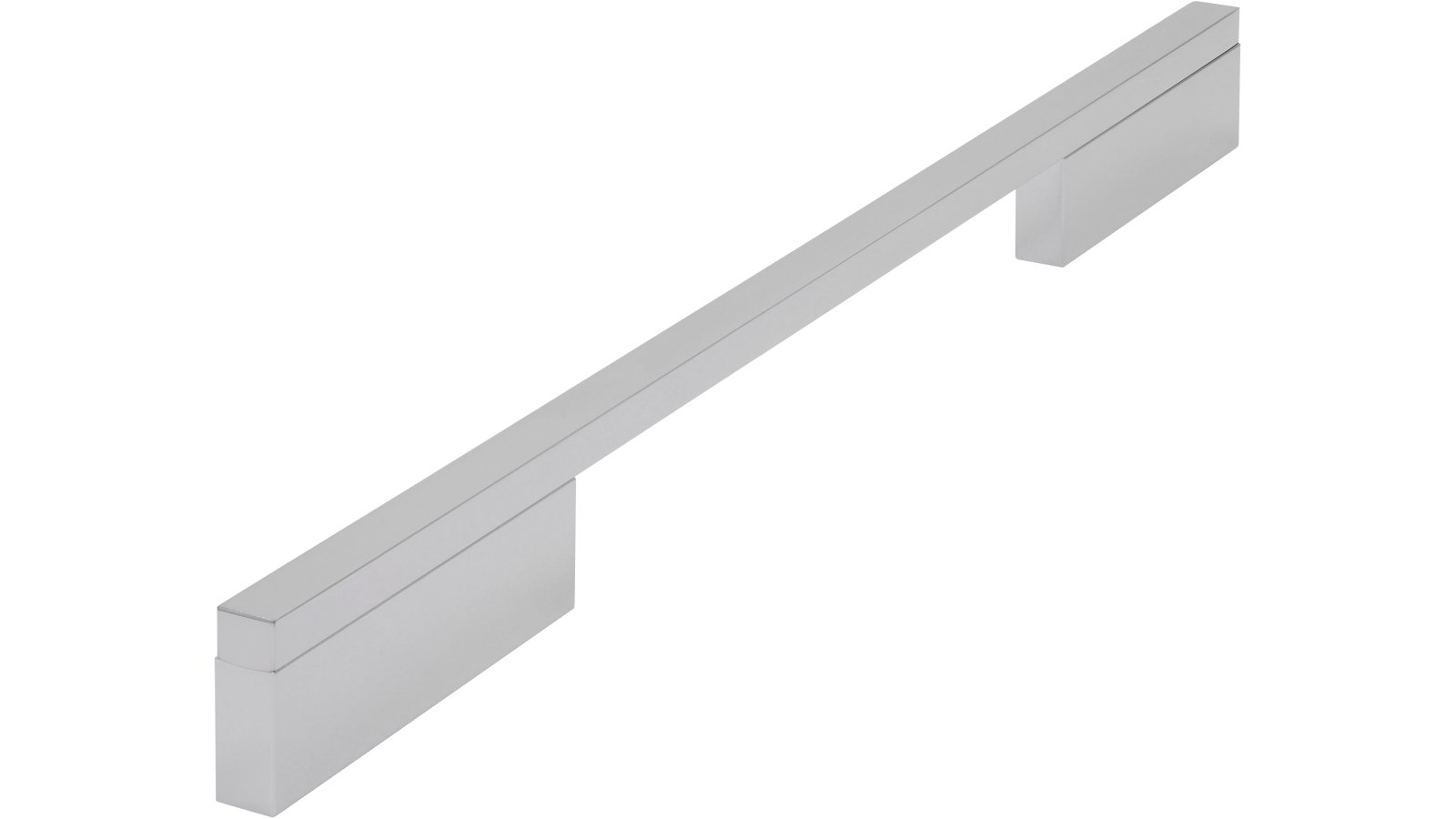 Griff Wendlingen Aluminium chrom glänzend - 316 mm lang  vor weißem Hintergrund