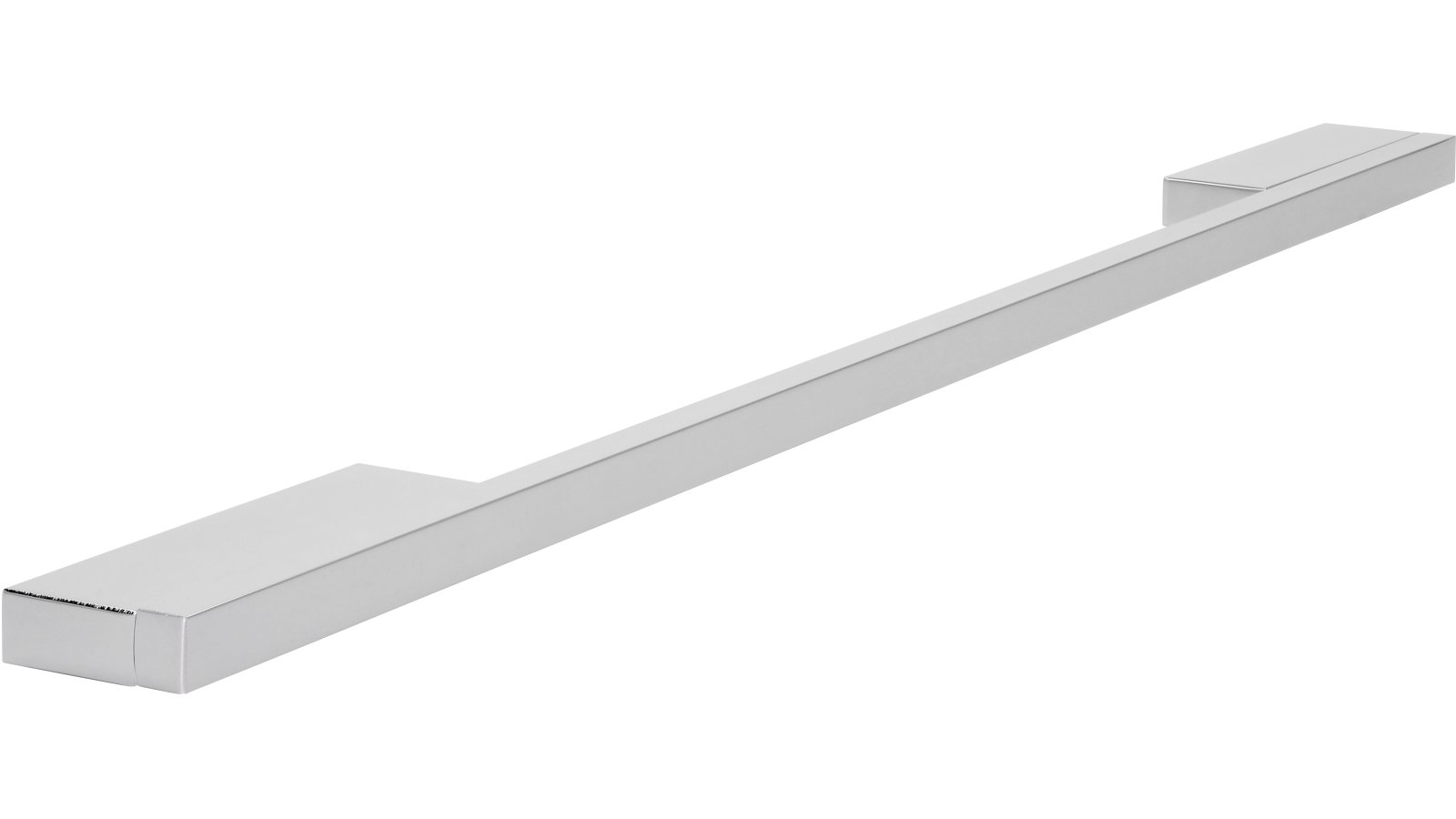 Griff Wendlingen Aluminium chrom glänzend - 412 mm lang  vor weißem Hintergrund