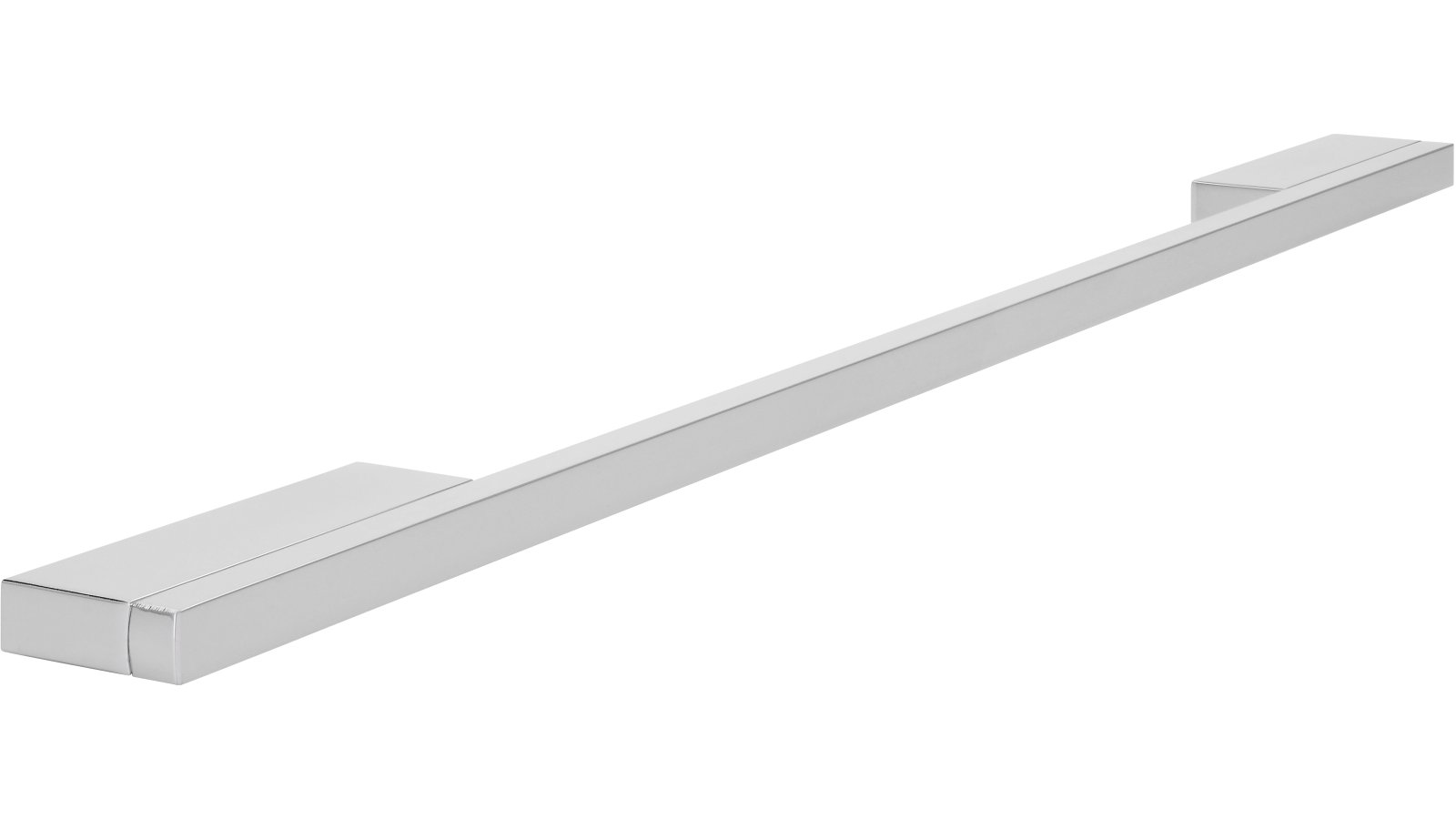 Griff Wendlingen Aluminium chrom glänzend - 444 mm lang  vor weißem Hintergrund