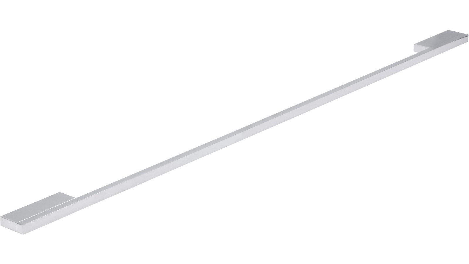 Griff Wendlingen Aluminium chrom glänzend - 764 mm lang  vor weißem Hintergrund