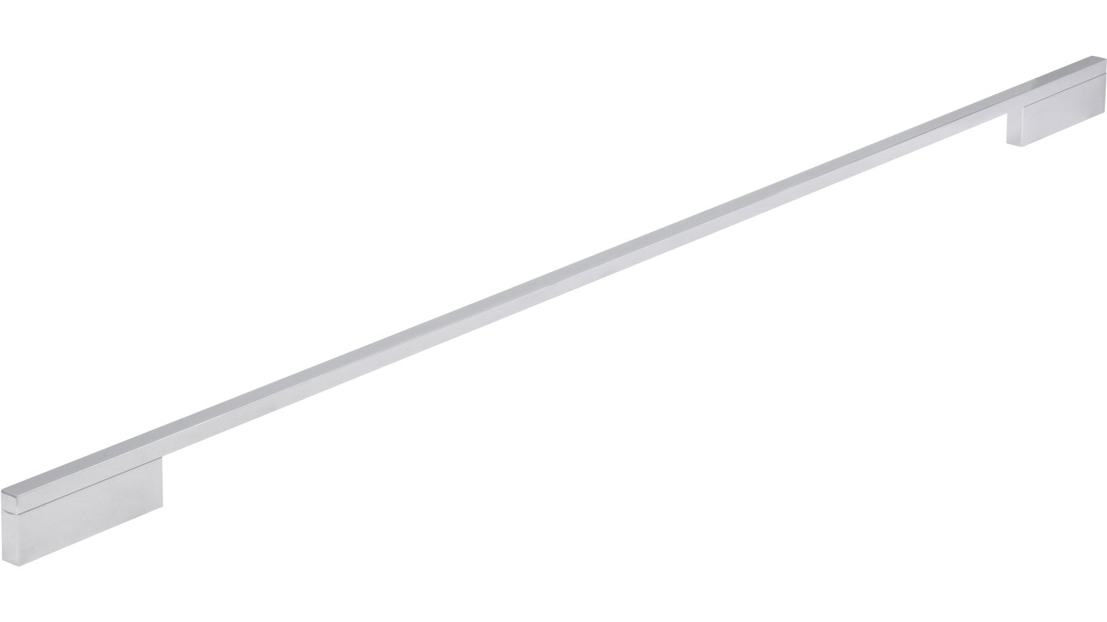 Griff Wendlingen Aluminium chrom glänzend - 764 mm lang  vor weißem Hintergrund