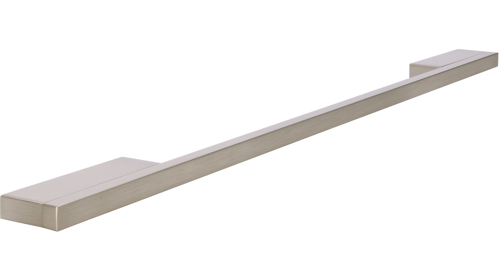 Griff Wendlingen Aluminium vernickelt feingeschliffen - 444 mm lang  vor weißem Hintergrund