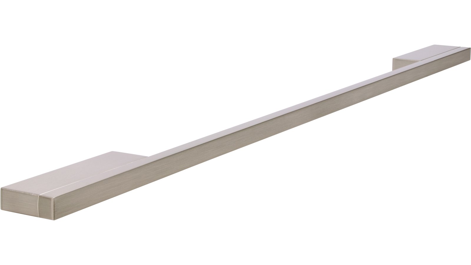 Griff Wendlingen Aluminium vernickelt feingeschliffen - 476 mm lang  vor weißem Hintergrund