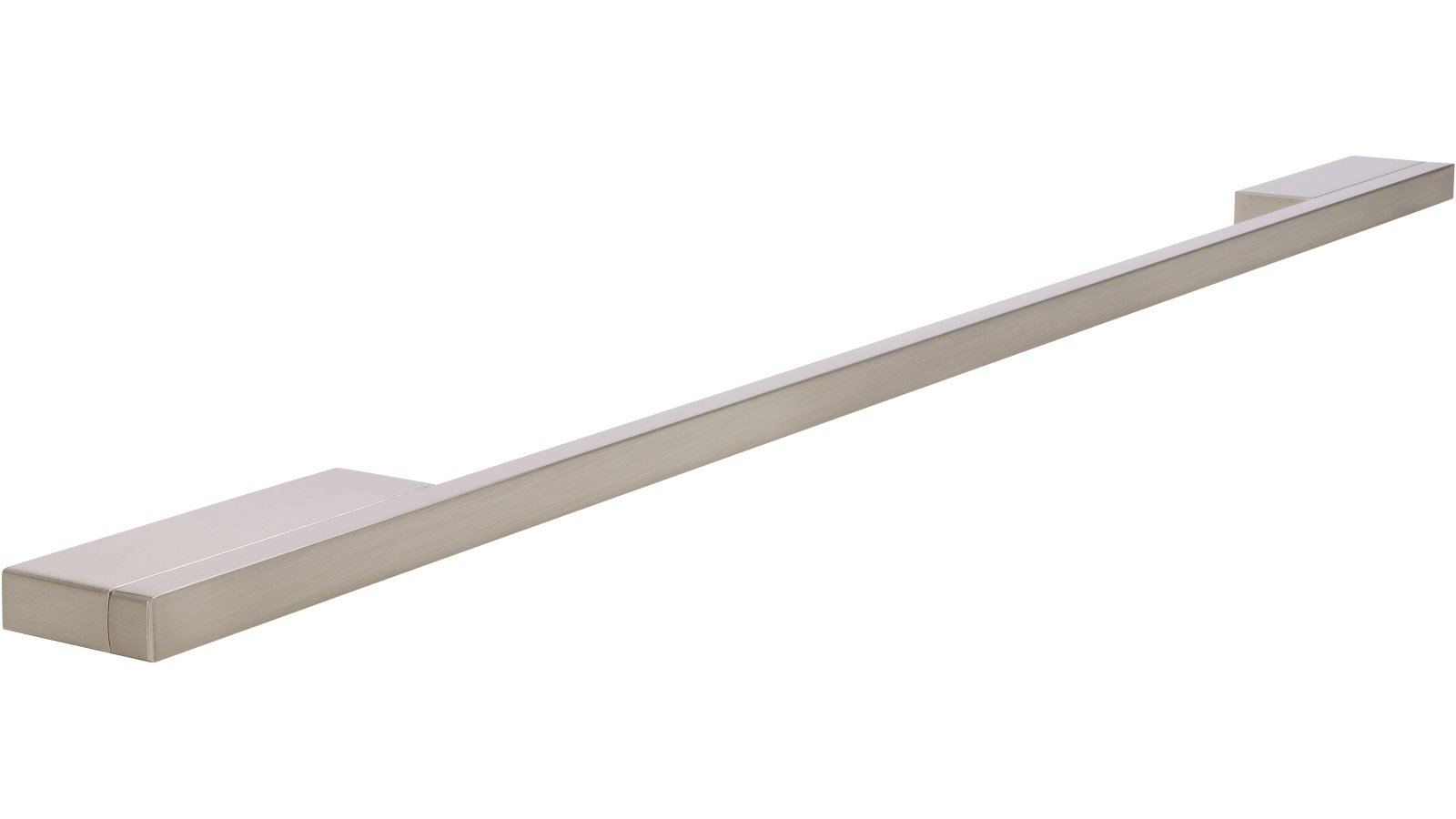 Moebelgriff-Wendlingen-nickel-alufarbig-Aluminium-laenge-508-720458-seitlich Griff Wendlingen Aluminium vernickelt feingeschliffen - 508 mm lang vor weißem Hintergrund