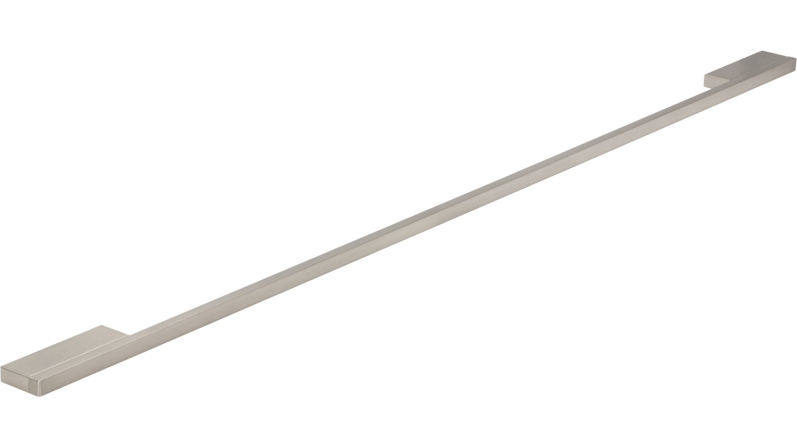 Moebelgriff-Wendlingen-nickel-alufarbig-Aluminium-laenge-764-720562-seitlich Griff Wendlingen Aluminium vernickelt feingeschliffen - 764 mm lang vor weißem Hintergrund