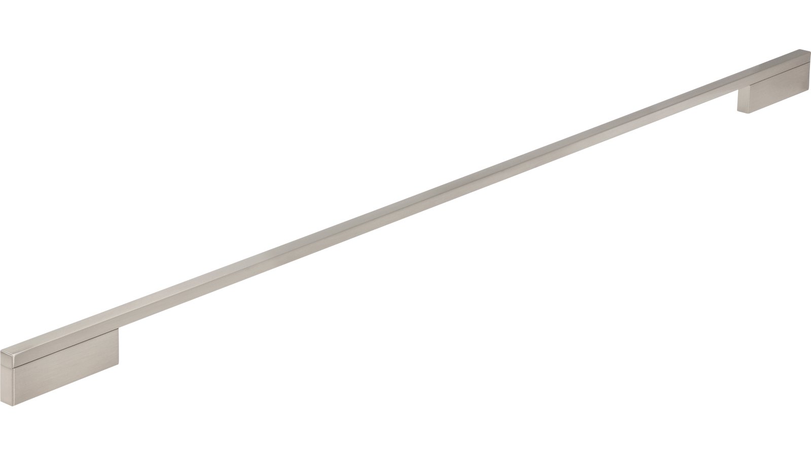 Moebelgriff-Wendlingen-nickel-alufarbig-Aluminium-laenge-764-720562 Griff Wendlingen Aluminium vernickelt feingeschliffen - 764 mm lang vor weißem Hintergrund