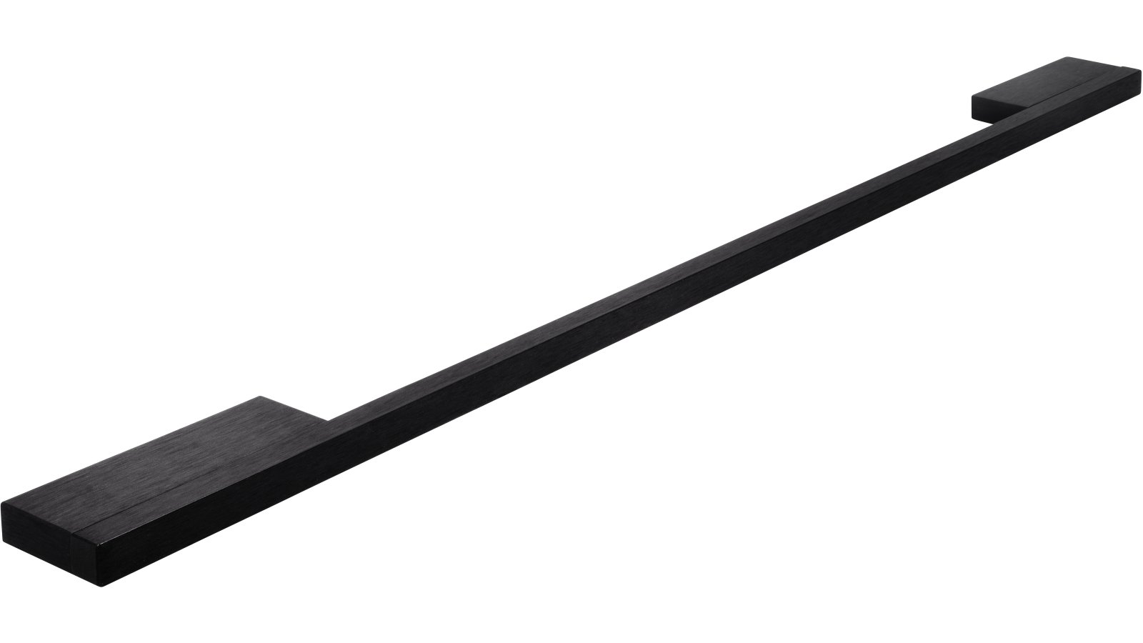 Moebelgriff-Wendlingen-schwarz-alufarbig-Aluminium-laenge-508-869110-seitlich Griff Wendlingen Aluminium schwarz - 508 mm lang vor weißem Hintergrund