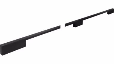 Griff Wendlingen Aluminium schwarz - 908 mm lang vor weißem Hintergrund