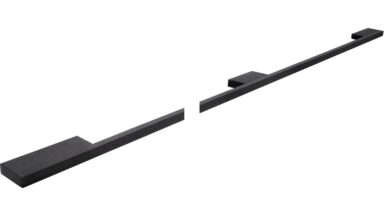 Griff Wendlingen Aluminium schwarz - 908 mm lang  vor weißem Hintergrund