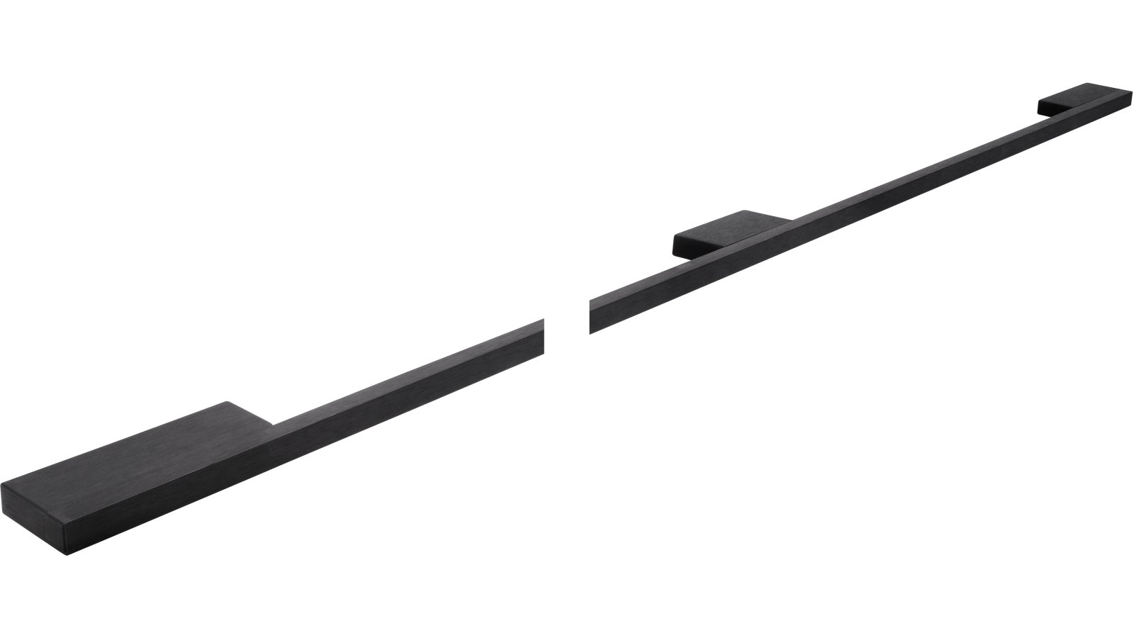 Griff Wendlingen Aluminium schwarz - 908 mm lang  vor weißem Hintergrund
