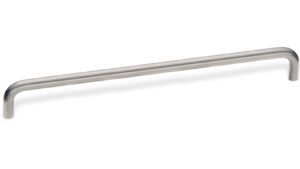 Bügelgriff Germersheim Edelstahl gebürstet - 266 mm lang vor weißem Hintergrund