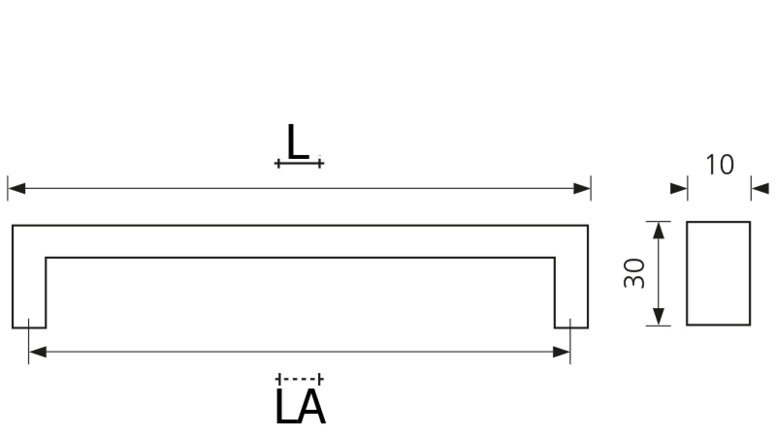 Design-Buegelgriff-Reinbek-nickel-Zinkdruckguss-laenge-138-SW-214104-technische-zeichnung Design-Bügelgriff Reinbek Zamak vernickelt matt - 138 mm lang vor weißem Hintergrund