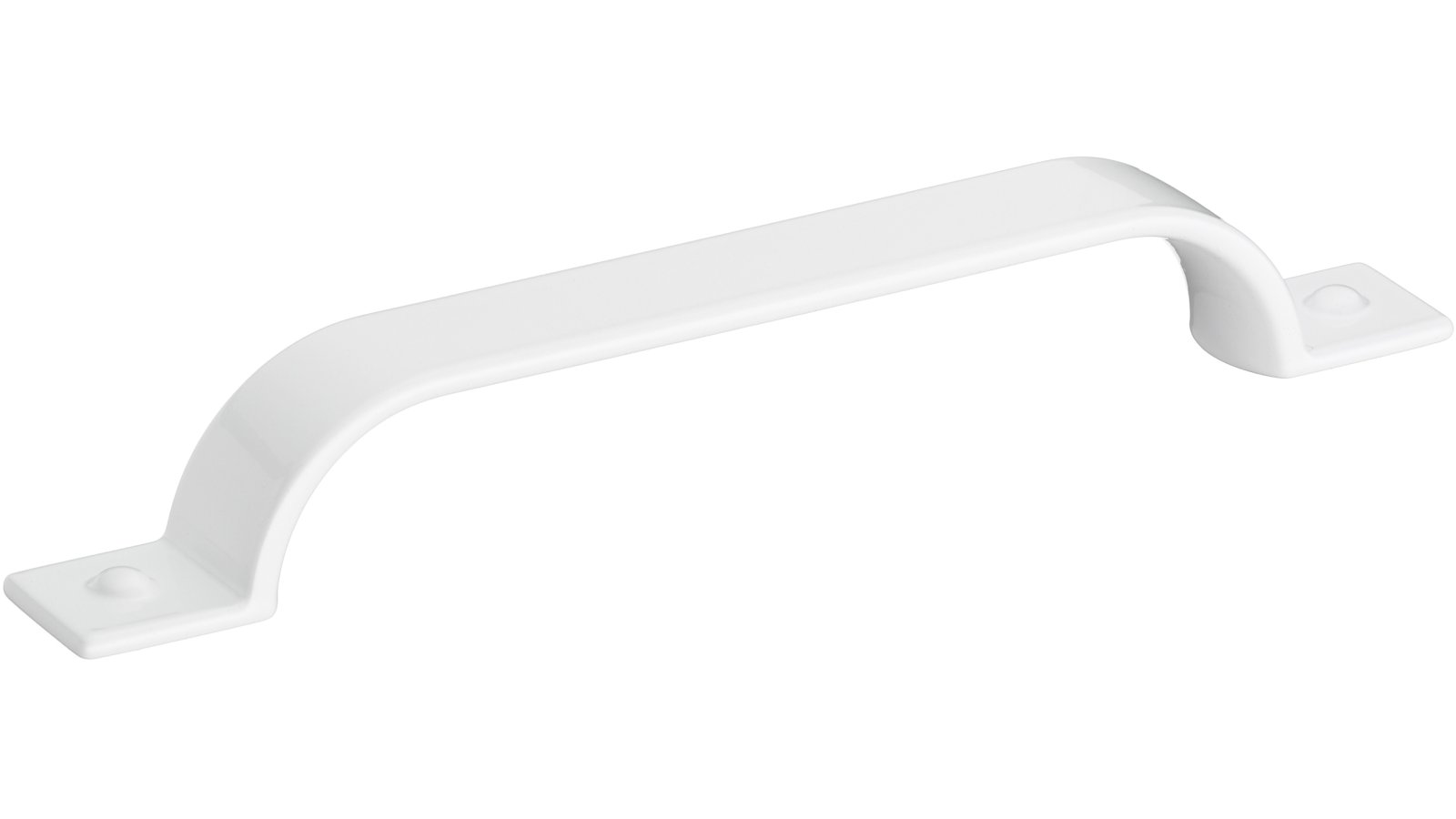 Design-Bügelgriff Stadthagen Zamak weiß - 220 mm lang  vor weißem Hintergrund