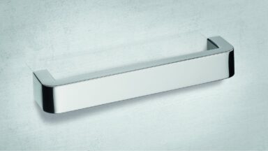 Design-Bügelgriff Teutschenthal Edelstahl gebürstet - 173 mm lang  vor weißem Hintergrund