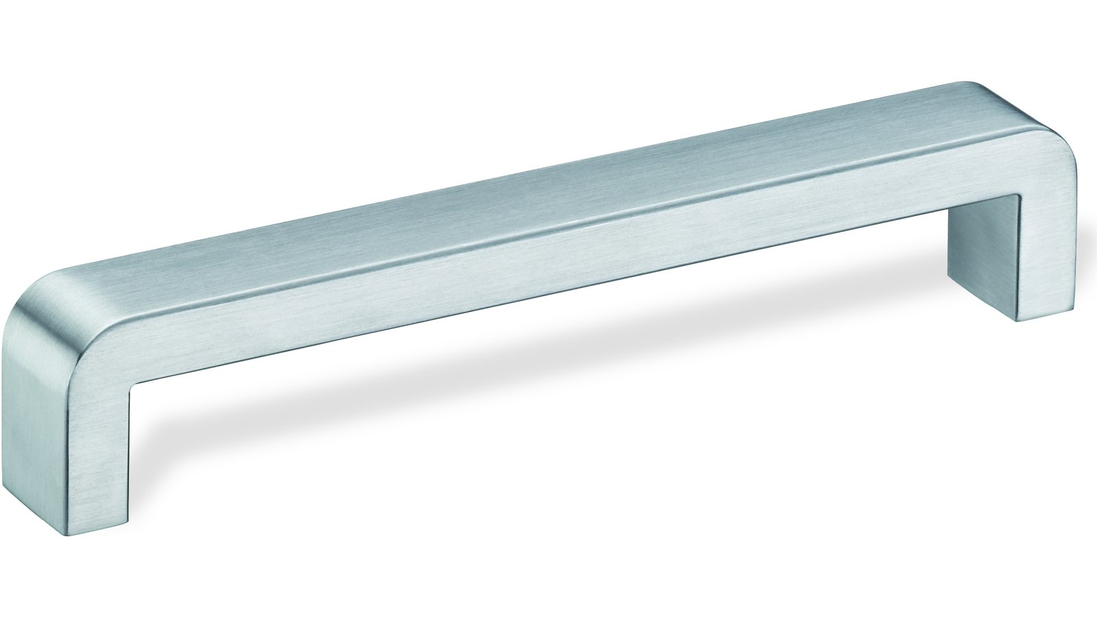 Design-Buegelgriff-Teutschenthal-edelstahlfarbig-Edelstahl-Stahl-laenge-173-SW-254516 Design-Bügelgriff Teutschenthal Edelstahl gebürstet - 173 mm lang vor weißem Hintergrund