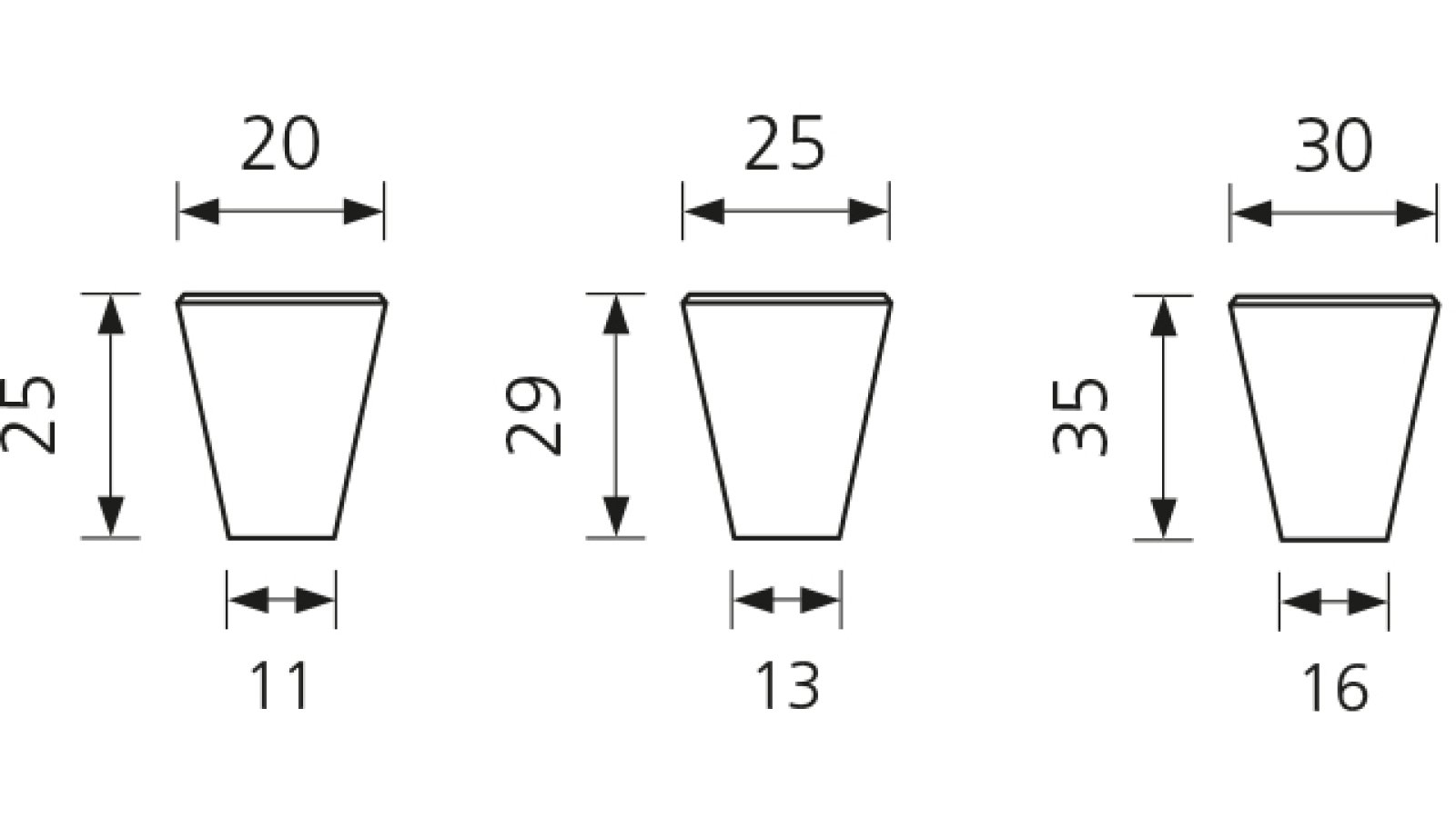 Designknopf Bad-Friedrichshall Edelstahl gebürstet - 20 mm lang  vor weißem Hintergrund