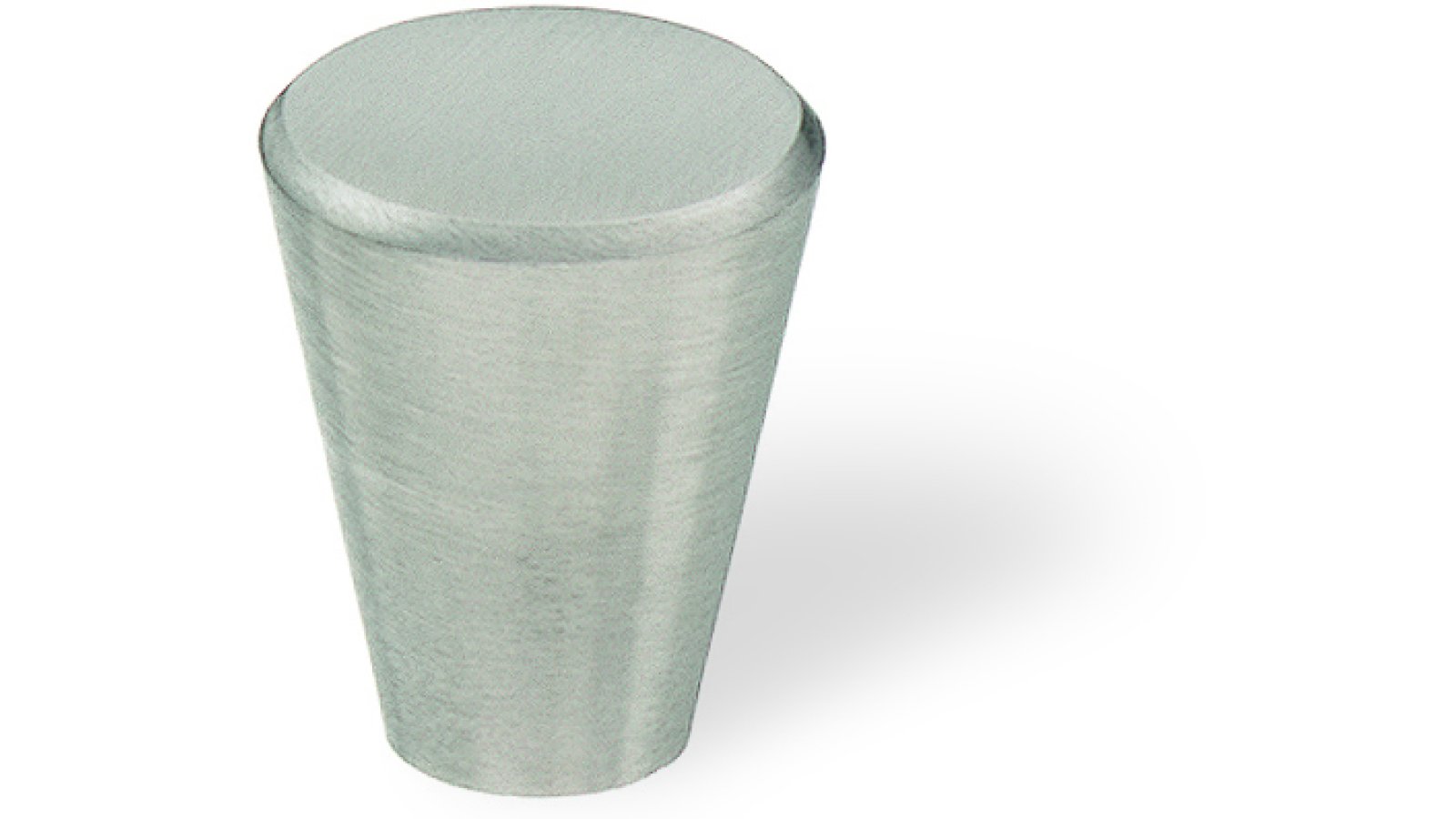 Designknopf Bad-Friedrichshall Edelstahl gebürstet - 20 mm lang  vor weißem Hintergrund