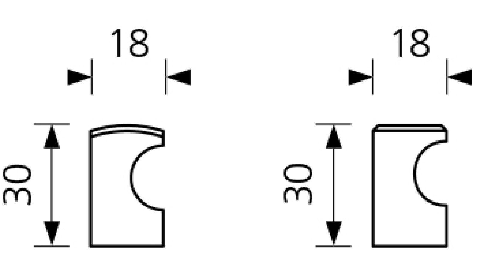 Designknopf-Wittstock-edelstahlfarbig-Edelstahl-Stahl-laenge-18-SW-219606-technische-zeichnung Designknopf Wittstock Edelstahl gebürstet - 18 mm lang vor weißem Hintergrund