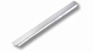Griffleiste Bad-Wurzach Druckguss chrom glänzend - 360 mm lang vor weißem Hintergrund