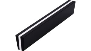 Griffleiste Erding Kunststoff weiß schwarz - 153 mm lang  vor weißem Hintergrund