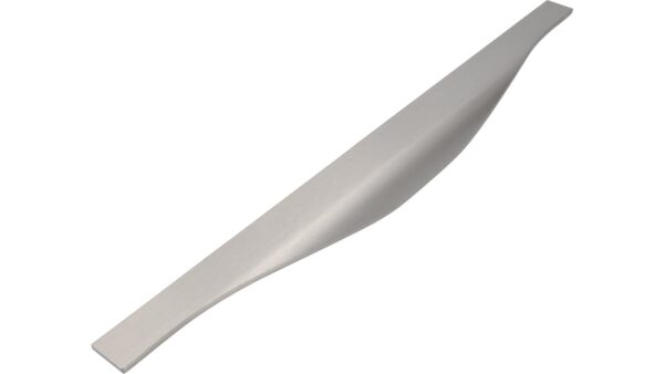 Griffleiste Michendorf Aluminium gebürstet - 395 mm lang vor weißem Hintergrund