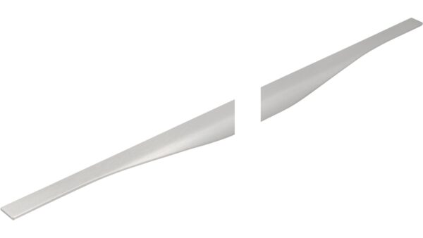 Griffleiste Michendorf Aluminium gebürstet - 795 mm lang vor weißem Hintergrund