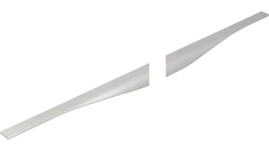 Griffleiste Michendorf Aluminium gebürstet - 895 mm lang  vor weißem Hintergrund