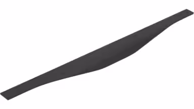 Griffleiste Michendorf Aluminium schwarz matt pulverbeschichtet - 495 mm lang  vor weißem Hintergrund