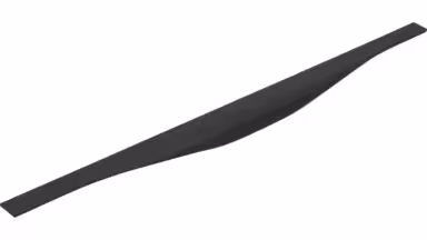 Griffleiste Michendorf Aluminium schwarz matt pulverbeschichtet - 595 mm lang  vor weißem Hintergrund