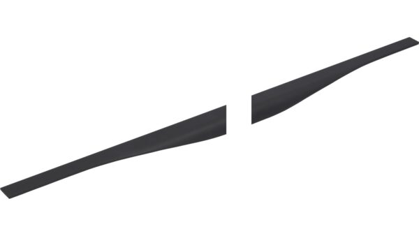 Griffleiste Michendorf Aluminium schwarz matt pulverbeschichtet - 795 mm lang vor weißem Hintergrund