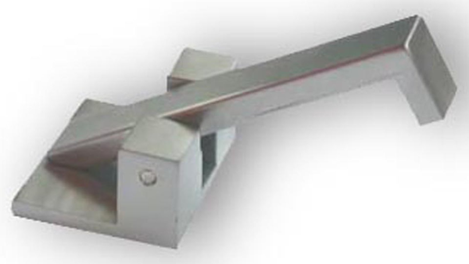 Klöppel Hockenheim Druckguss alufarbig pulverbeschichtet - 52 mm lang  vor weißem Hintergrund