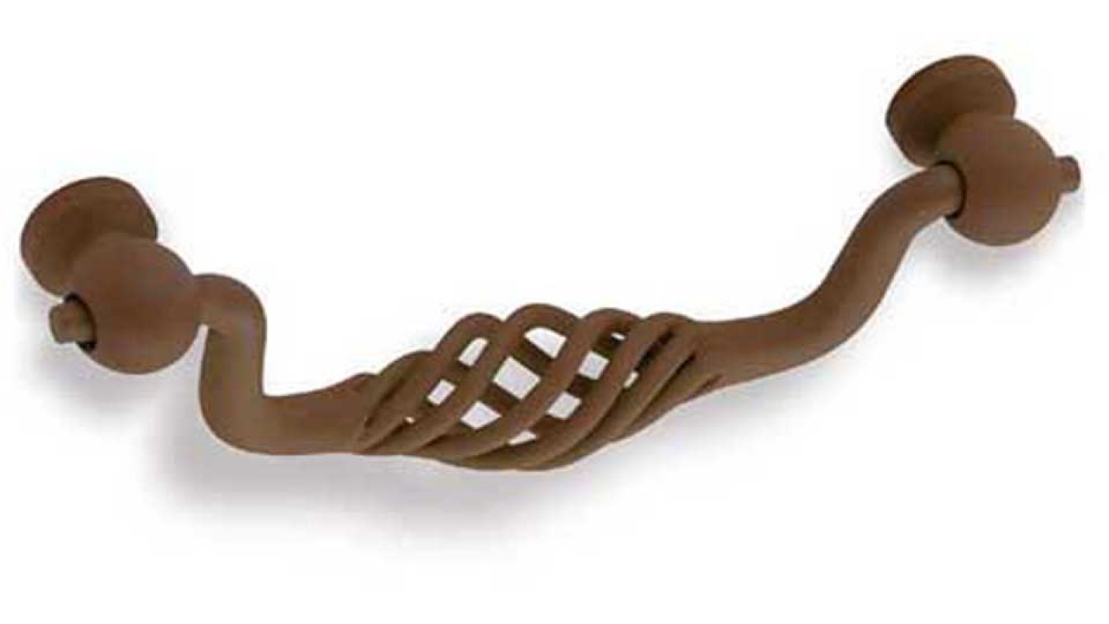 Klöppel Rudolstadt Stahl - Druckguss antikbraun pulverbeschichtet - 115 mm lang  vor weißem Hintergrund