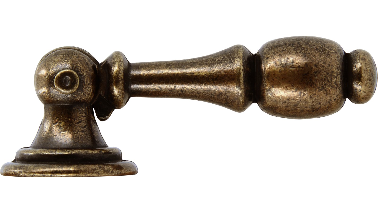 Klöppel Schkeuditz Druckguss altmessingfarbig brüniert getrommelt 2 stück - 54 mm lang  vor weißem Hintergrund