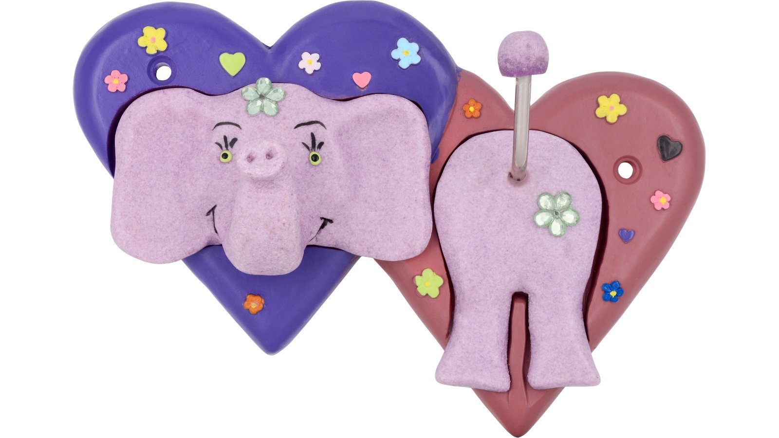 Hakenleiste-Bad-Barmstedt-bunt-Kunststoff-laenge-166-711366-front Hakenleiste Bad-Barmstedt Kunststoff bunt - 166 mm lang vor weißem Hintergrund