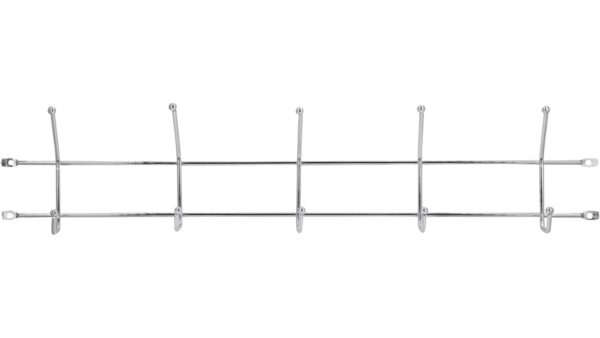 Hakenleiste Isny Stahl chrom glänzend - 516 mm lang  vor weißem Hintergrund