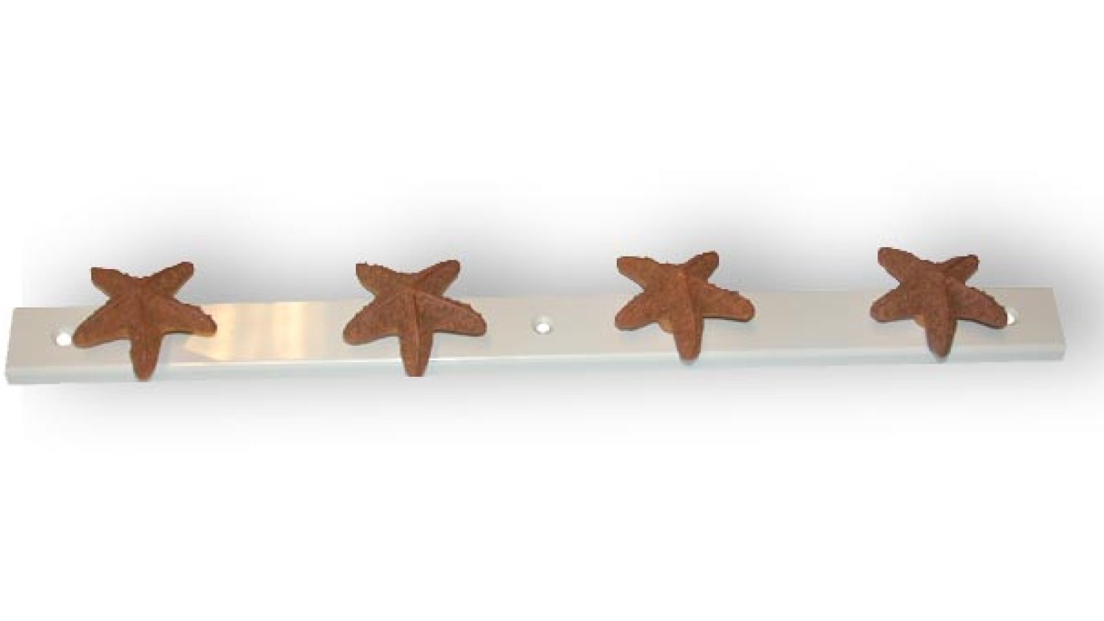 Hakenleiste Kaarst Kunststoff weiß bunt - 376 mm lang  vor weißem Hintergrund