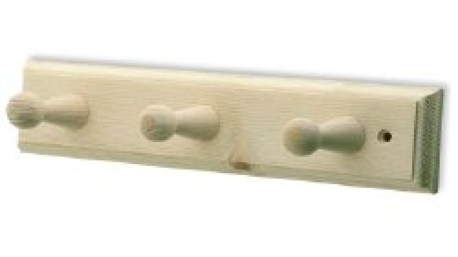 Hakenleiste-Pasewalk-fichte-Holz-laenge-300-429748 Hakenleiste Pasewalk Holz fichte roh - 300 mm lang vor weißem Hintergrund