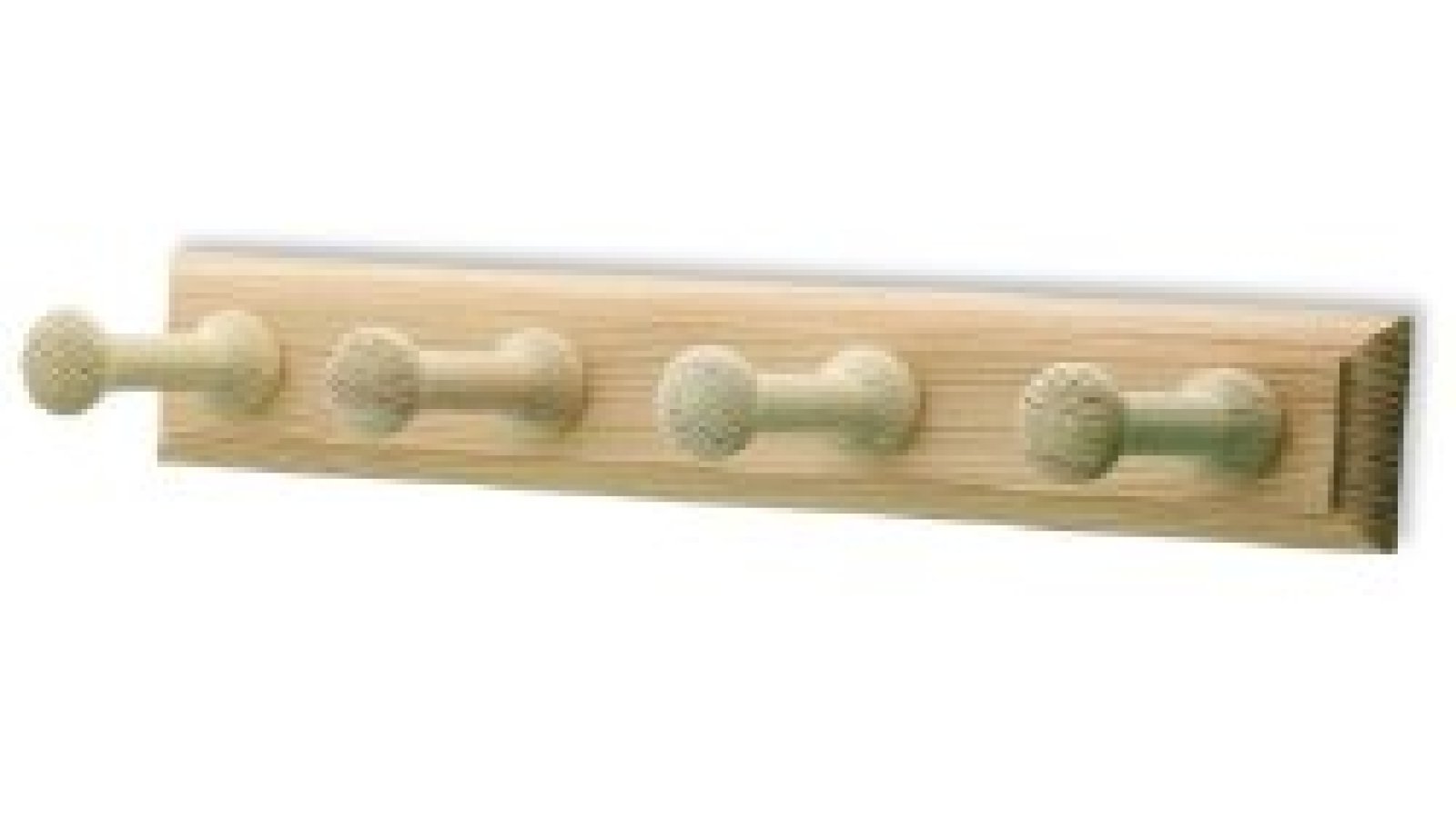 Hakenleiste-Regen-kiefer-Holz-laenge-300-107710 Hakenleiste Regen Holz kiefer roh - 300 mm lang vor weißem Hintergrund