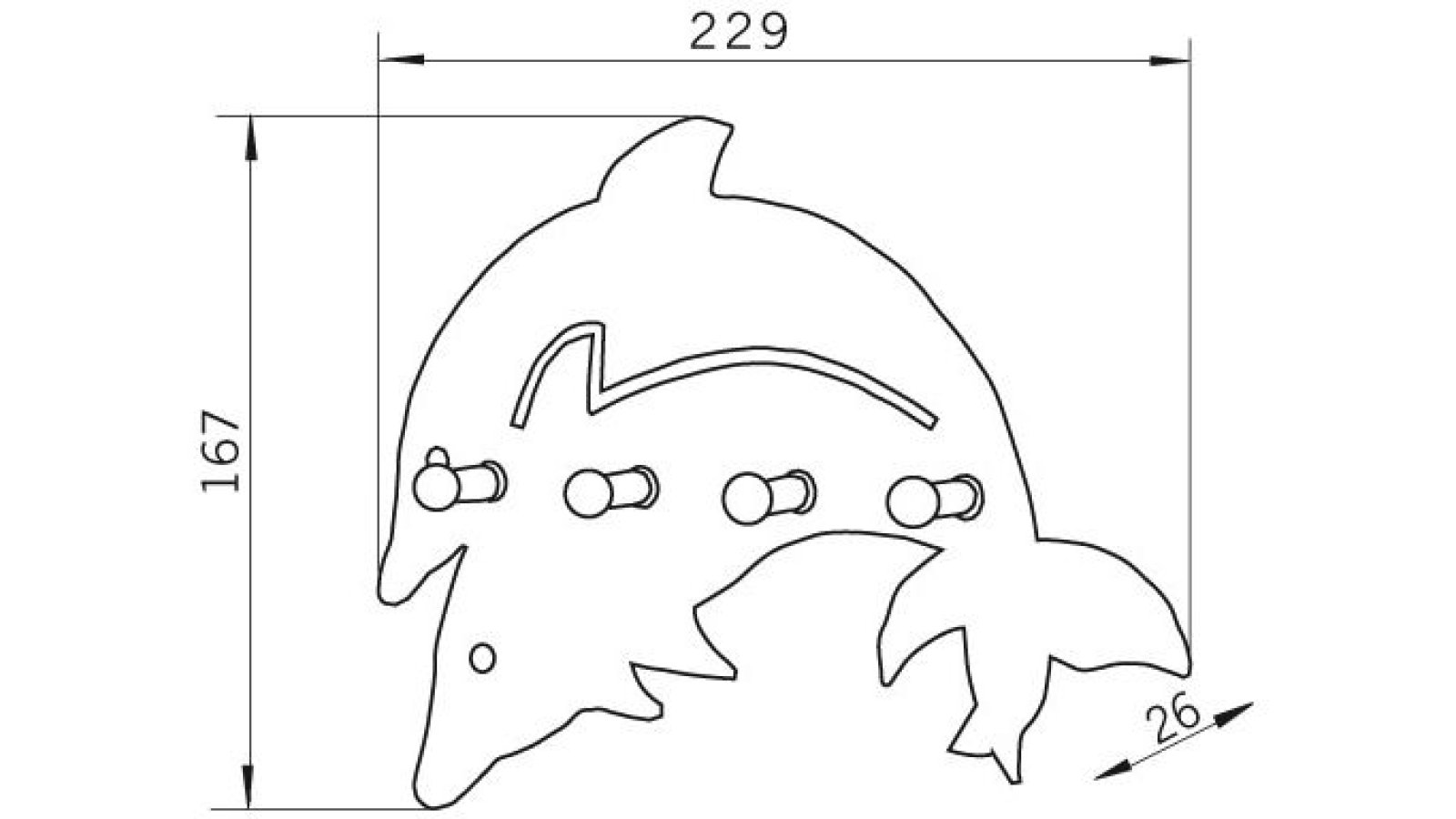 Hakenleiste Rheinbach Druckguss - Stahl alufarbig pulverbeschichtet alufarbig pulverbeschichtet - 229 mm lang  vor weißem Hintergrund