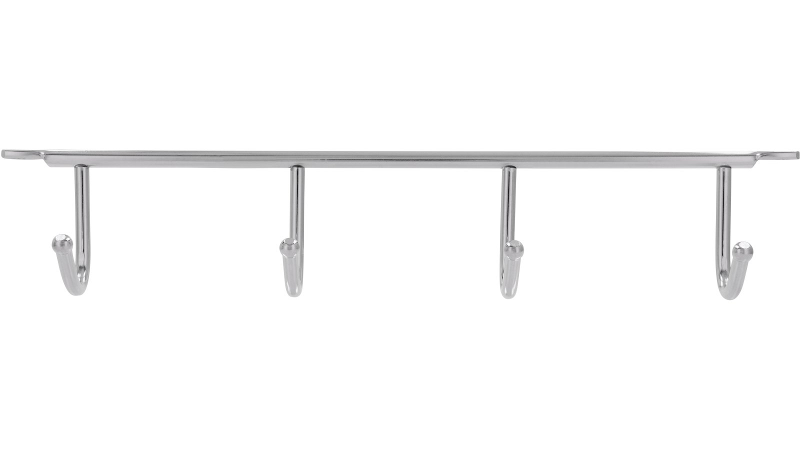 Hakenleiste Sandhausen Stahl chrom glänzend - 272 mm lang  vor weißem Hintergrund