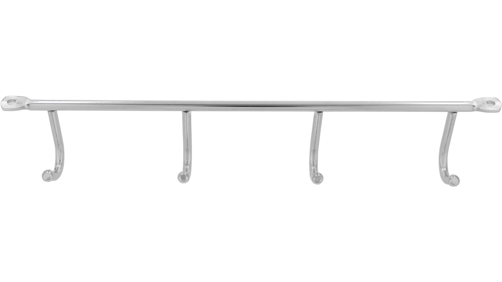 Hakenleiste Sandhausen Stahl chrom glänzend - 272 mm lang  vor weißem Hintergrund