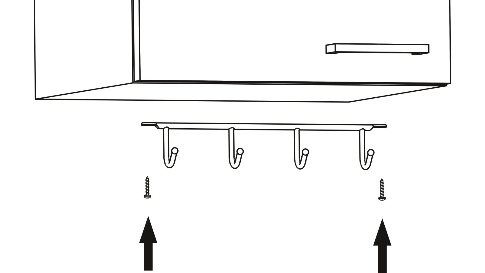 Hakenleiste Sandhausen Stahl chrom glänzend - 272 mm lang  vor weißem Hintergrund