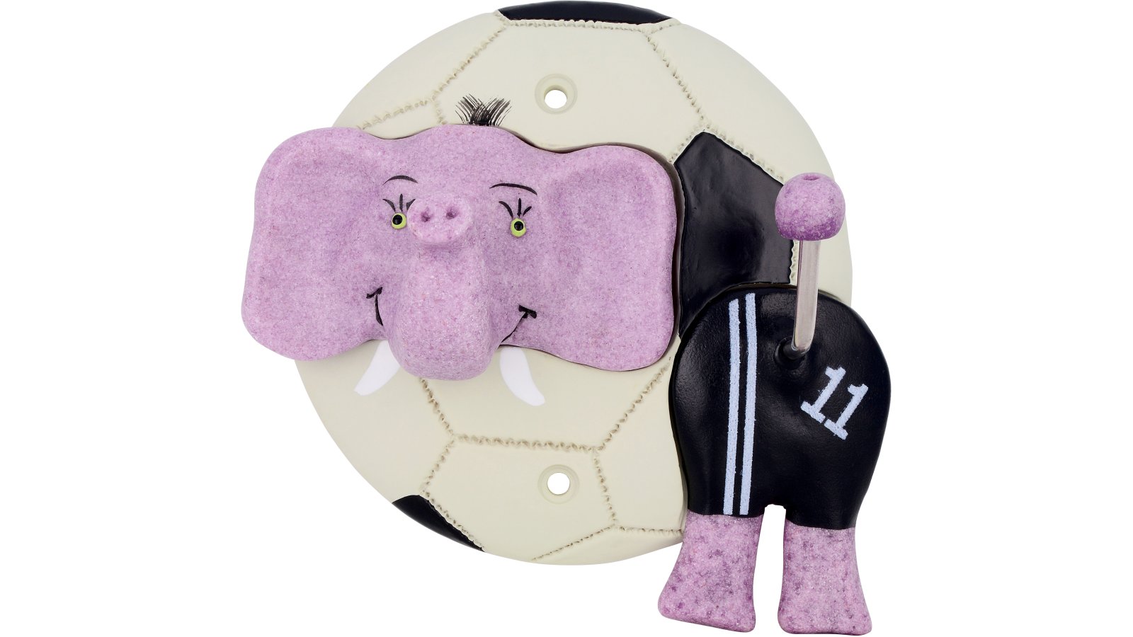 Hakenleiste-Schmoelln-bunt-Kunststoff-laenge-127-711380-front Hakenleiste Schmölln Kunststoff bunt - 127 mm lang vor weißem Hintergrund