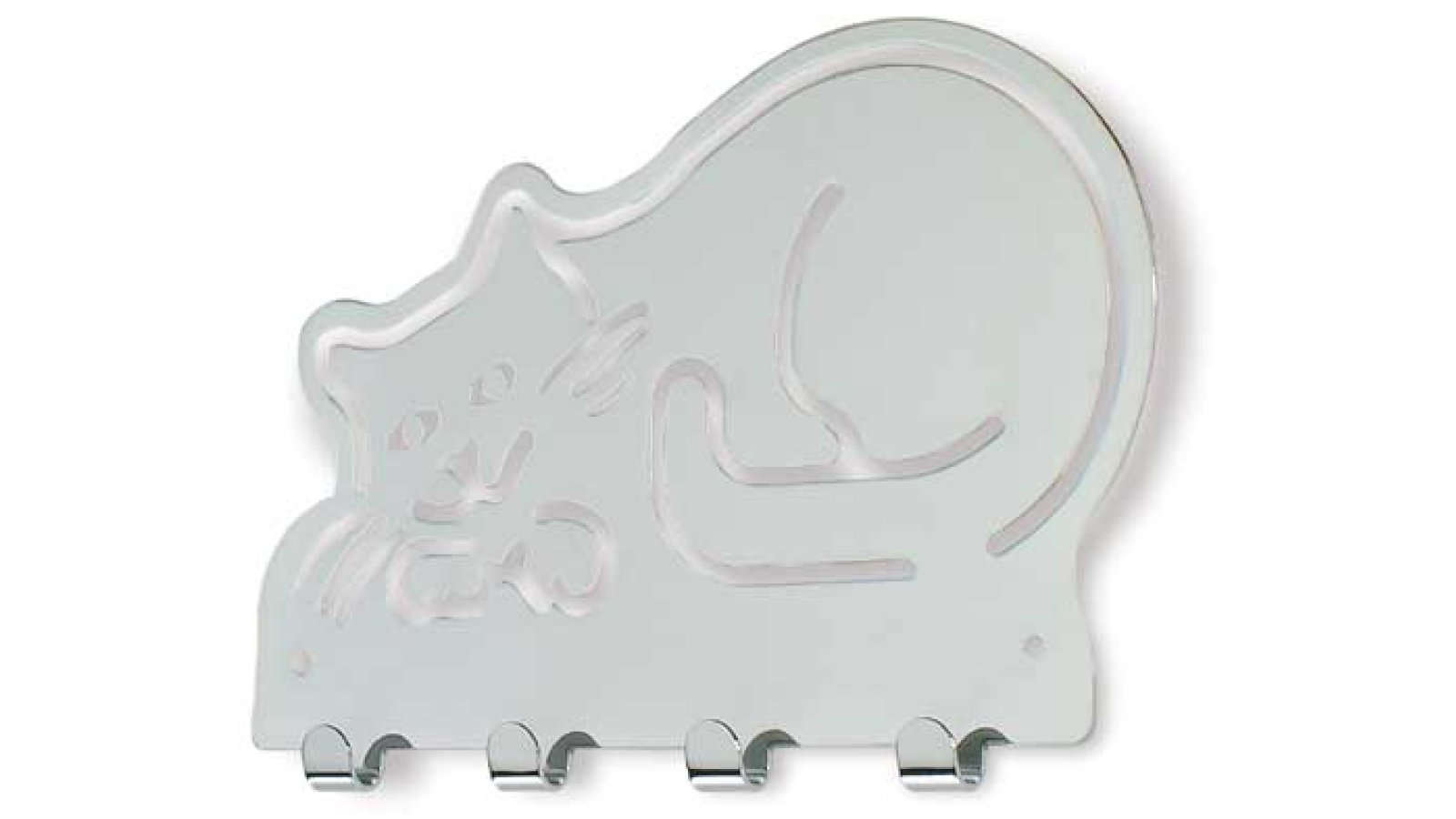 Hakenleiste-Waldkraiburg-chrom-Stahl-laenge-253-574622 Hakenleiste Waldkraiburg Stahl chrom glänzend - 253 mm lang vor weißem Hintergrund